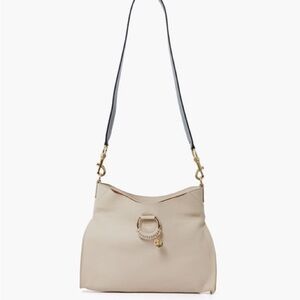 See By Chloe Beige Shoulder Bag with Gold Accents